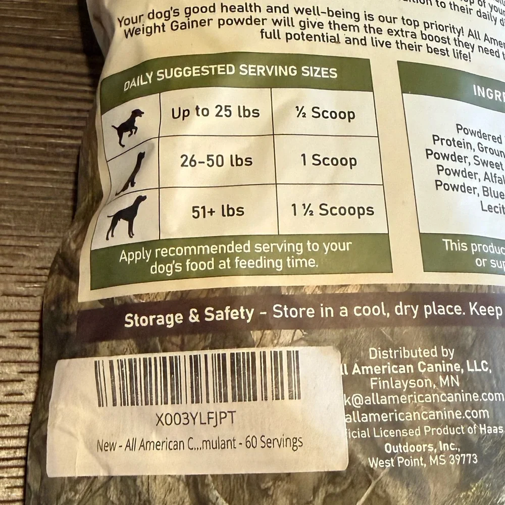 All American Canine Weight Gainer